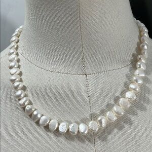 Elegant White Pearl Necklace